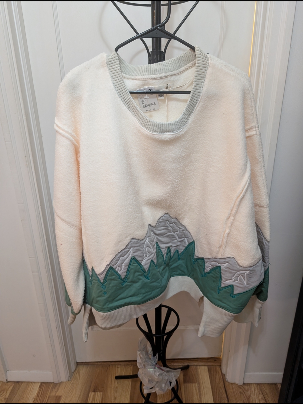 Free People X Tricia Fix Cream Sweatshirt Size XL